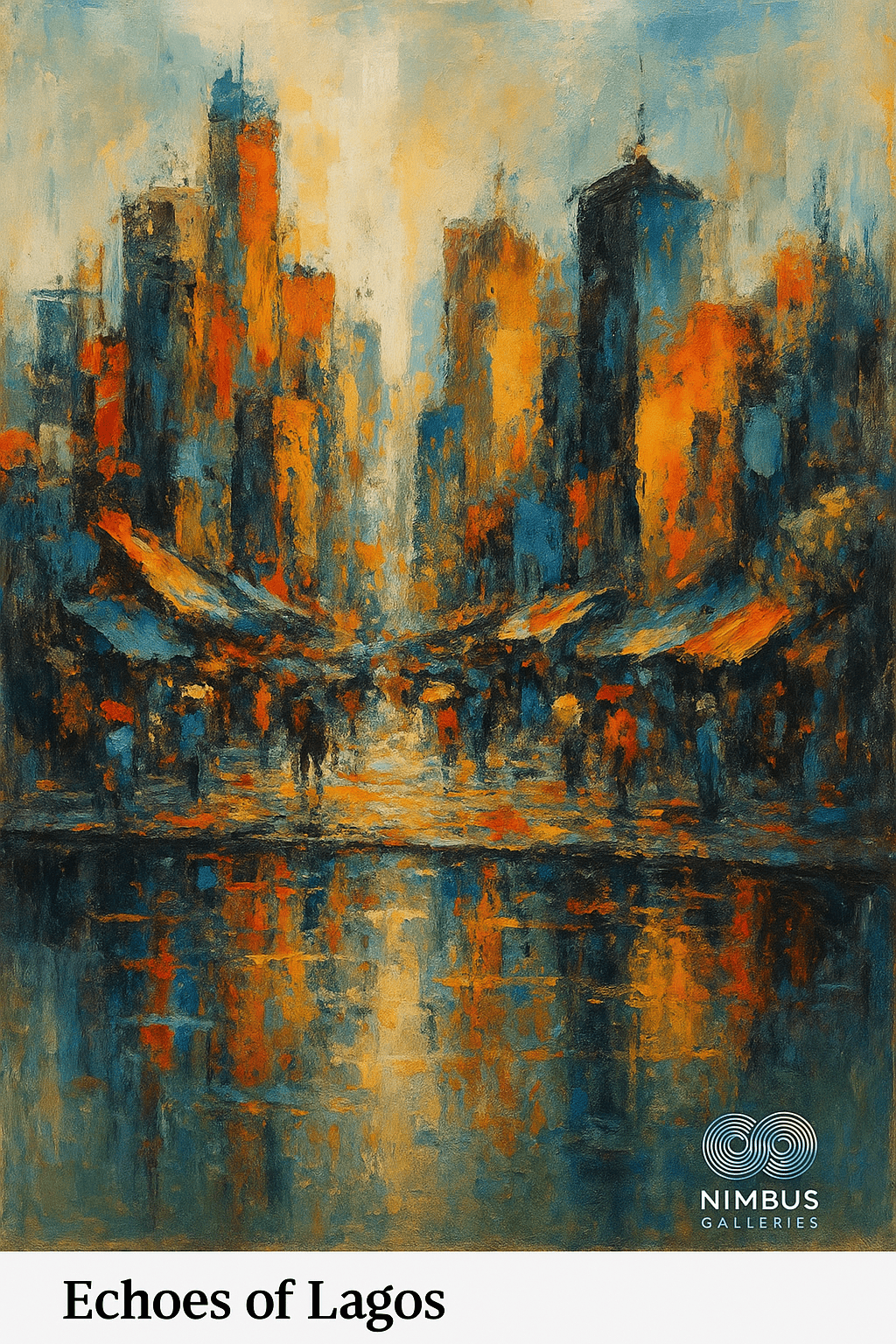 Echoes of Lagos” – Contemporary Mixed Media Painting